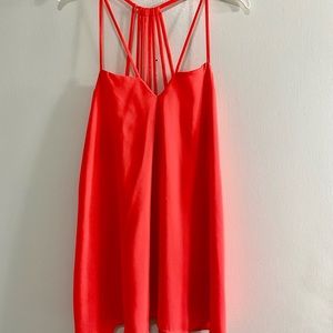 Hot coral -express- Strappy tank -small